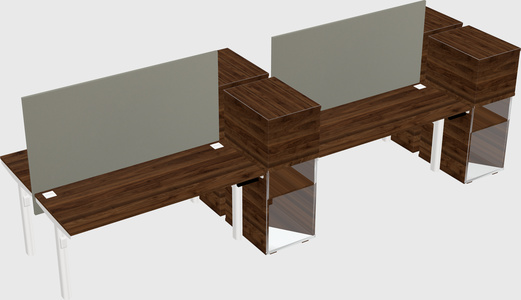 Shared electric desk + cabinet