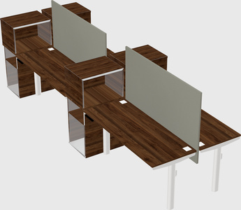Shared electric desk + cabinet