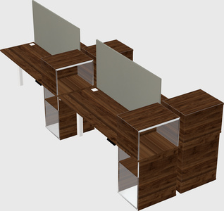 Shared electric desk + cabinet