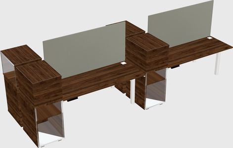Shared electric desk + cabinet