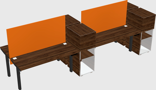 Shared electric desk + cabinet