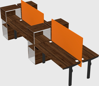 Shared electric desk + cabinet