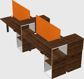 Shared electric desk + cabinet