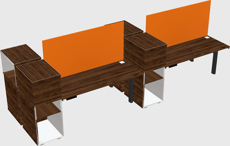 Shared electric desk + cabinet