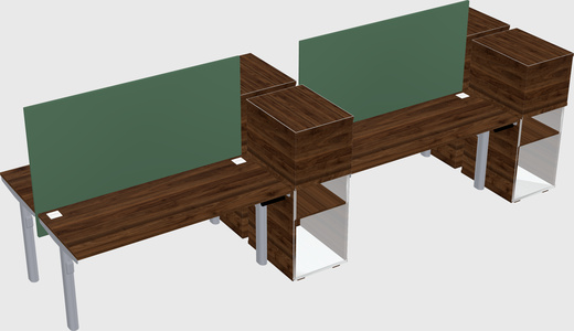 Shared electric desk + cabinet
