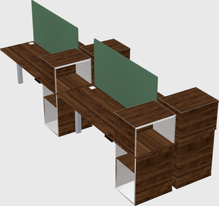 Shared electric desk + cabinet