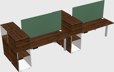 Shared electric desk + cabinet