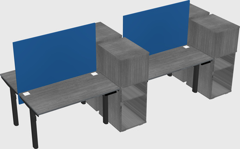 Shared electric desk + cabinet