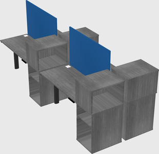 Shared electric desk + cabinet