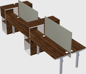 Shared electric desk + cabinet