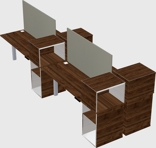 Shared electric desk + cabinet
