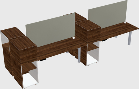 Shared electric desk + cabinet
