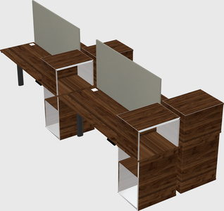 Shared electric desk + cabinet