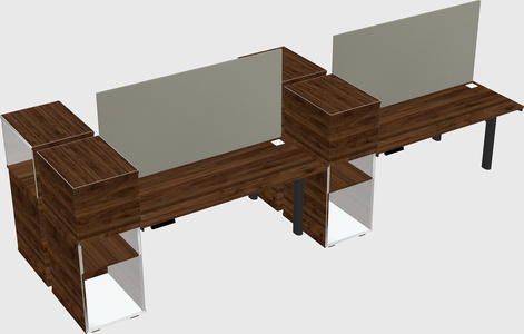 Shared electric desk + cabinet