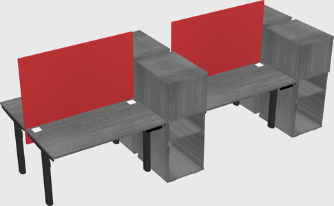Shared electric desk + cabinet