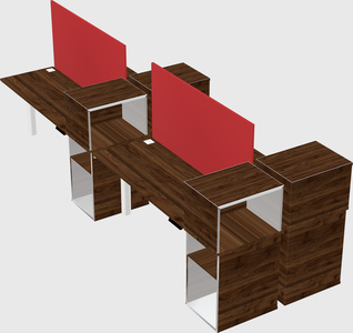Shared electric desk + cabinet