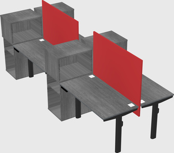 Shared electric desk + cabinet