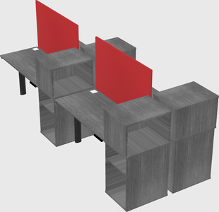 Shared electric desk + cabinet
