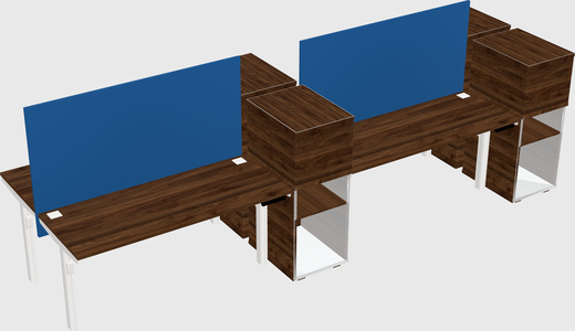 Shared electric desk + cabinet