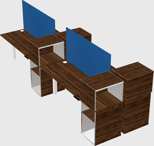 Shared electric desk + cabinet