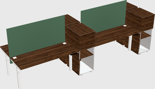 Shared electric desk + cabinet