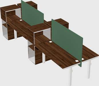 Shared electric desk + cabinet