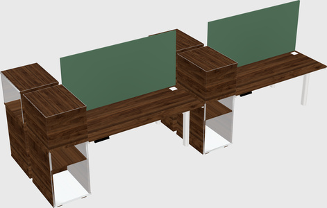 Shared electric desk + cabinet