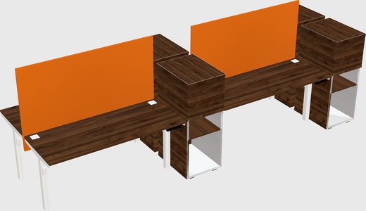 Shared electric desk + cabinet