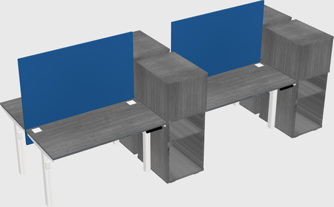 Shared electric desk + cabinet