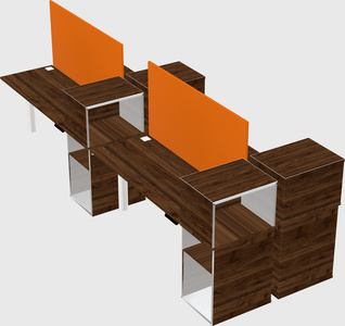 Shared electric desk + cabinet
