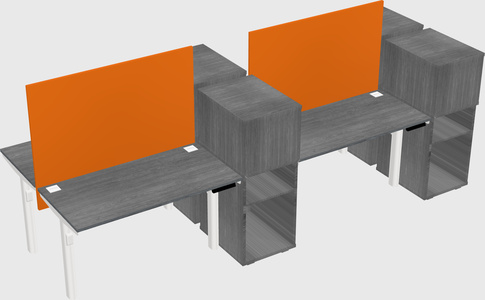 Shared electric desk + cabinet