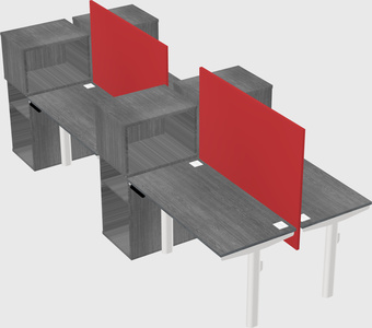 Shared electric desk + cabinet