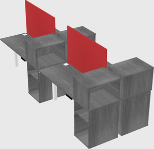 Shared electric desk + cabinet
