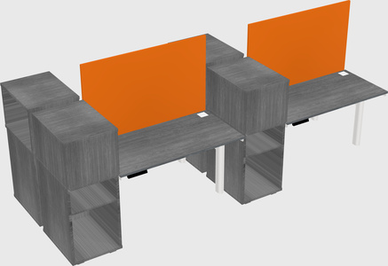 Shared electric desk + cabinet