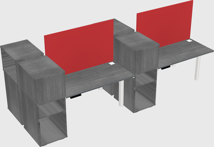 Shared electric desk + cabinet