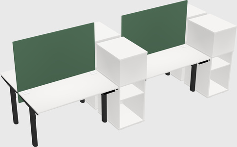 Shared electric desk + cabinet