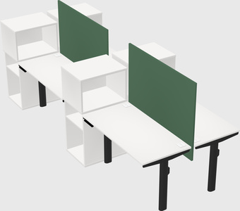 Shared electric desk + cabinet