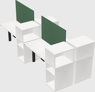 Shared electric desk + cabinet