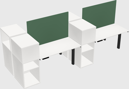 Shared electric desk + cabinet