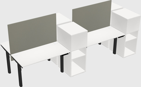 Shared electric desk + cabinet