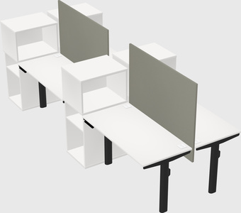 Shared electric desk + cabinet