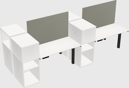 Shared electric desk + cabinet