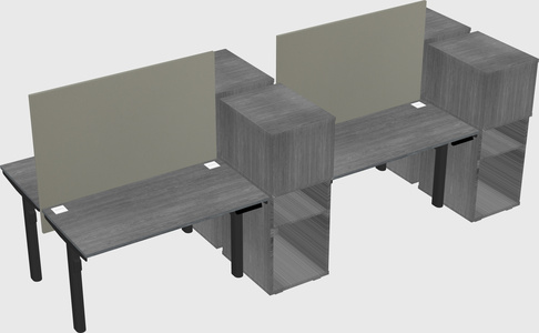 Shared electric desk + cabinet