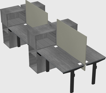 Shared electric desk + cabinet