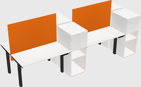 Shared electric desk + cabinet