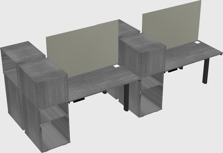 Shared electric desk + cabinet