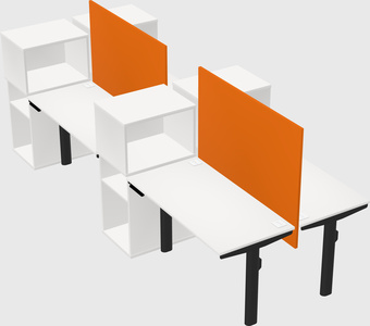Shared electric desk + cabinet