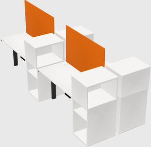 Shared electric desk + cabinet