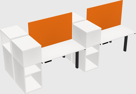 Shared electric desk + cabinet