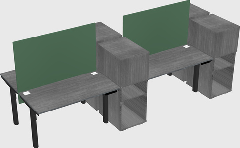 Shared electric desk + cabinet